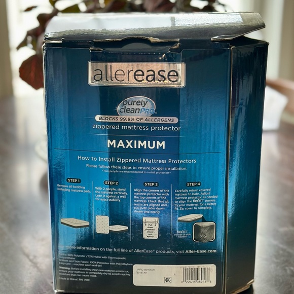 Allerease Maximum Allergy Relief Zippered Mattress Protector - King - NIB! - Picture 2 of 4